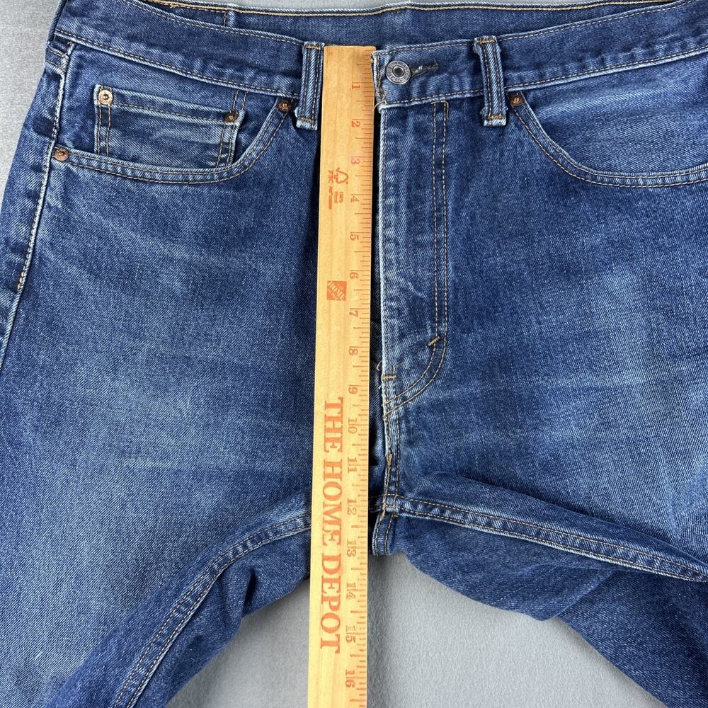 Levi’s 505 Denim Blue Jeans Mens 36x29 Casual Straight Leg Pants Medium Wash - Picture 7 of 14